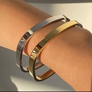 Bracelet Bangle 18K Gold Stainless Steel Tarnish Free